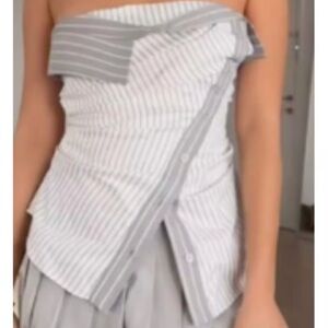 NWT Striped Strapless Top